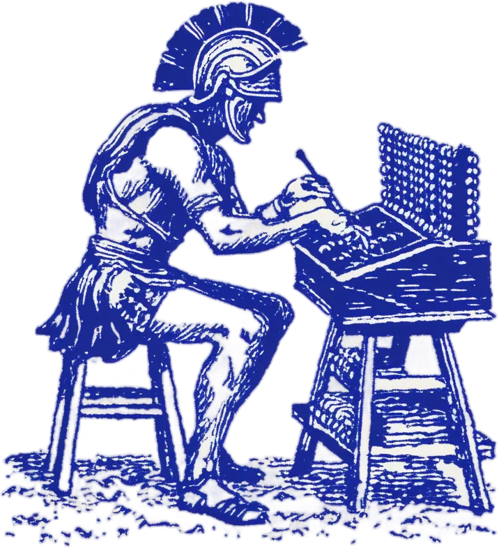 Gladiator with an abacus